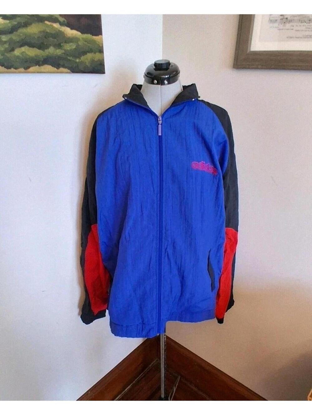 Vintage Adidas Originals Men’s Track Bomber Jacket Nylon size L Retro Athletic